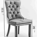 Furniture Collection, Modern High-End Tufted Solid Wood Contemporary PU & Velvet Upholstered Dining Chair-2 Piece Set